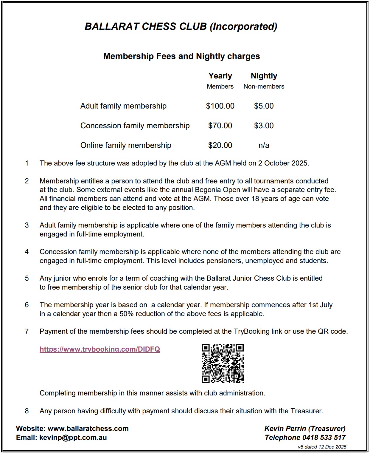 Membership Fees 2026