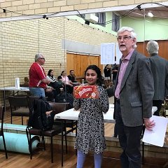 vrcl24d  Shanaya Guha receives a sweet prize!